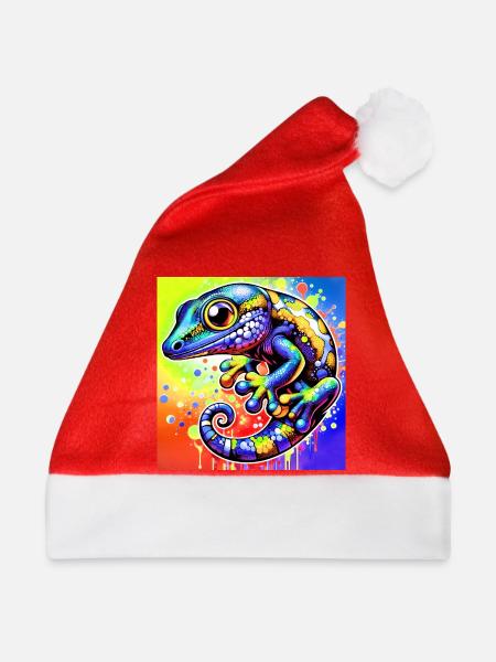 Gecko - Weihnachtsmütze - Rot