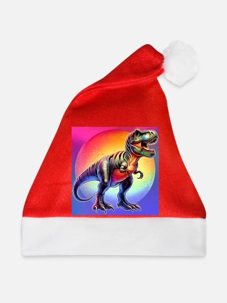 Dinosaurier - Weihnachtsmütze - Rot