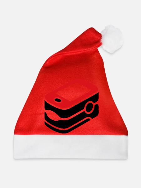 Pulsoximeter Sauerstoff Medizin - Weihnachtsmütze - Rot