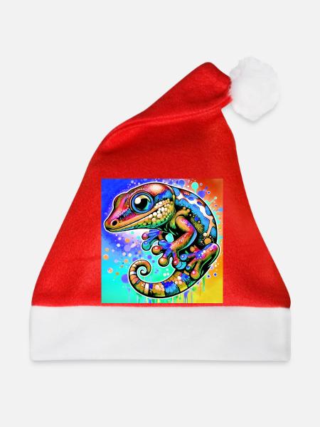 Gecko - Weihnachtsmütze - Rot