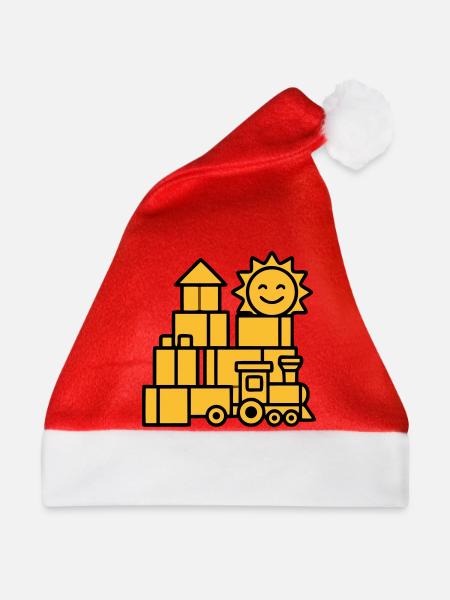 Bauklötze Eisenbahn Spielzeug - Weihnachtsmütze - Rot