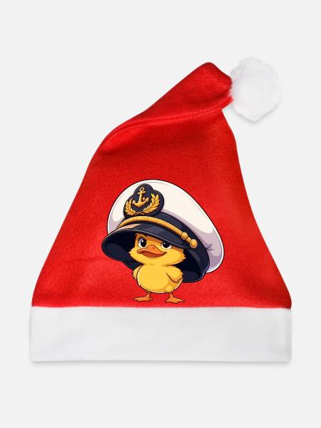 Kapitän Erpel Küken - Weihnachtsmütze - Rot