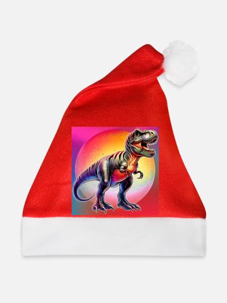 Dinosaurier - Weihnachtsmütze - Rot