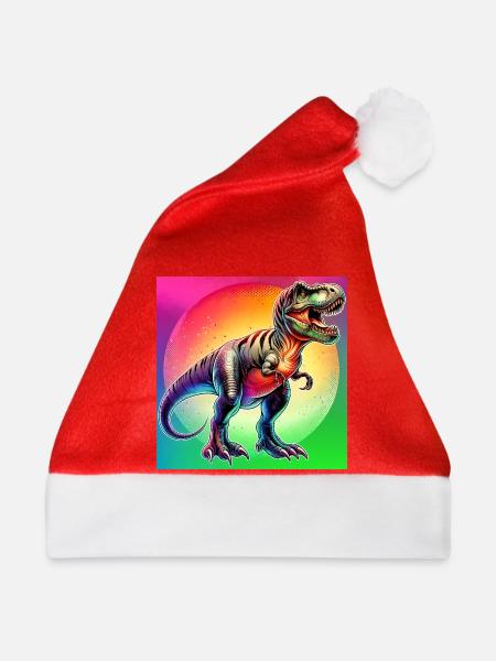 Dinosaurier - Weihnachtsmütze - Rot