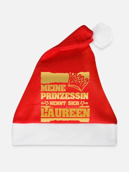 Spruch Laureen - Weihnachtsmütze - Rot