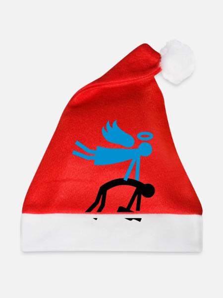 Schutzengel - Besoffen - Weihnachtsmütze - Rot