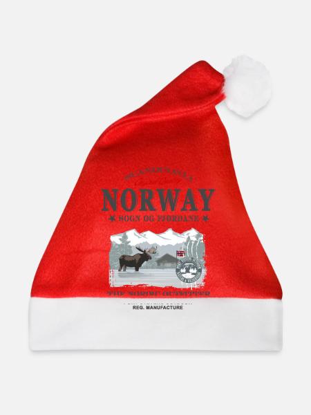 Norway Moose - Weihnachtsmütze - Rot - Vorne