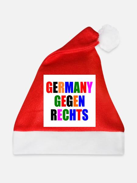 Germany gegen rechts - Weihnachtsmütze - Rot