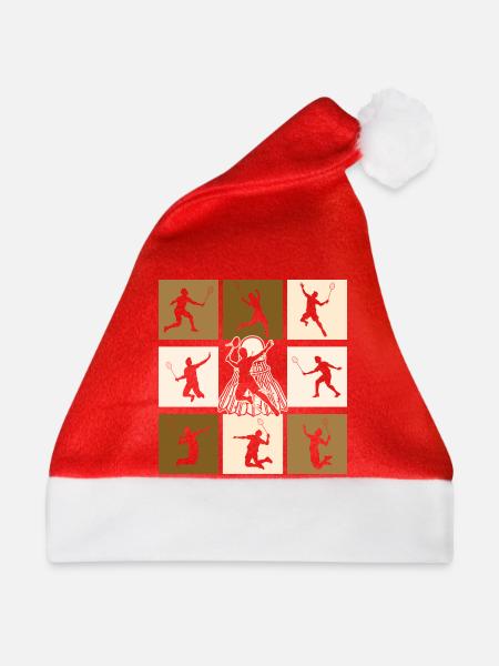 Badminton - Weihnachtsmütze - Rot