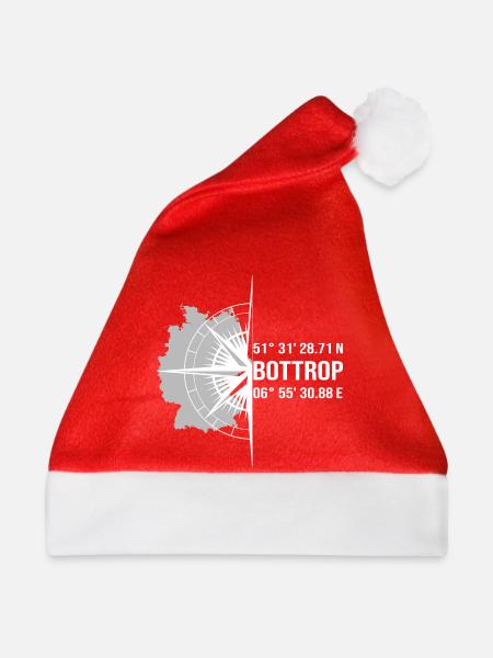 Koordinaten Bottrop - Weihnachtsmütze - Rot