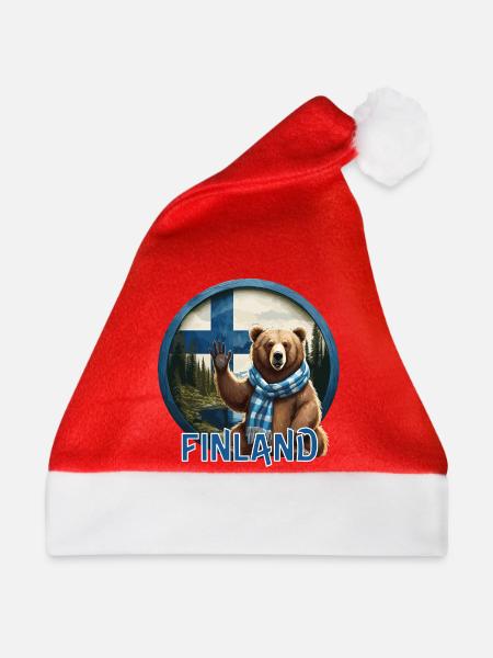 Finland - Finnland - Suomi - Weihnachtsmütze - Rot - Vorne