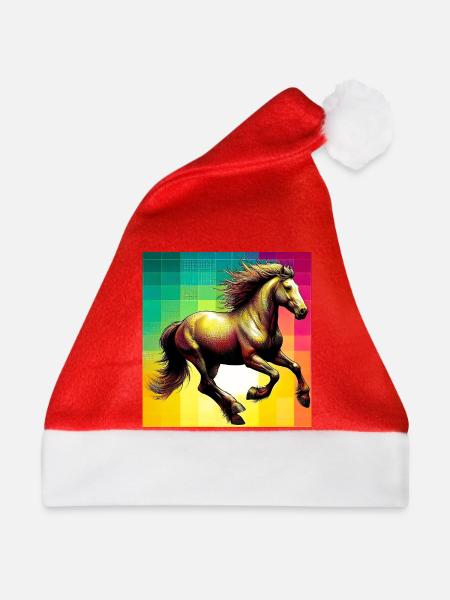 Pferd - Weihnachtsmütze - Rot