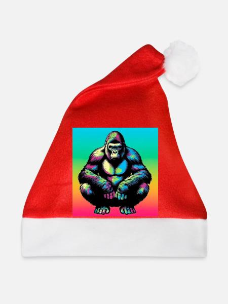 Gorilla - Weihnachtsmütze - Rot
