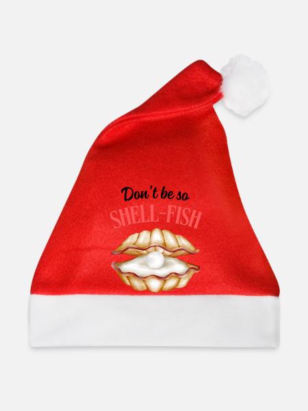 Muschelperle - Weihnachtsmütze - Rot