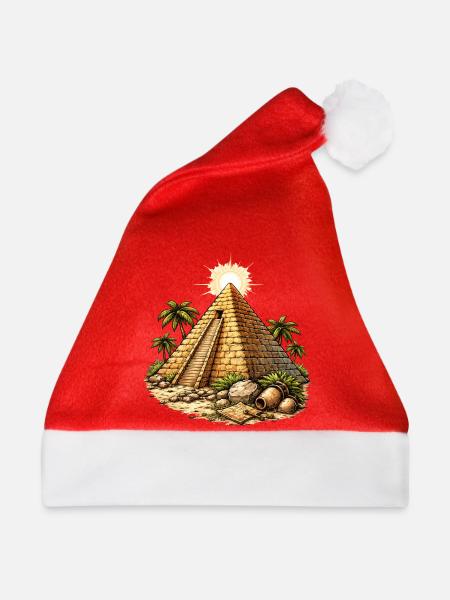Pyramide Tempel - Weihnachtsmütze - Rot