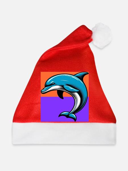 Delfin - Weihnachtsmütze - Rot