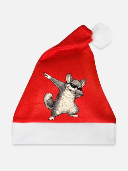 Dabbing Chinchilla - Weihnachtsmütze - Rot
