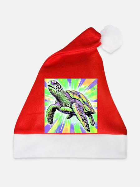 Schildkröte - Weihnachtsmütze - Rot