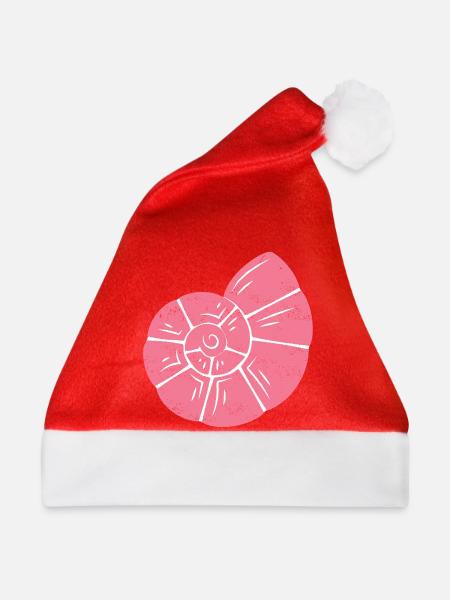 Rosa Muschel Spirale - Weihnachtsmütze - Rot