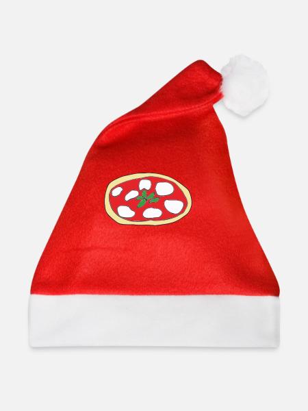 Pizza Basilikum - Weihnachtsmütze - Rot