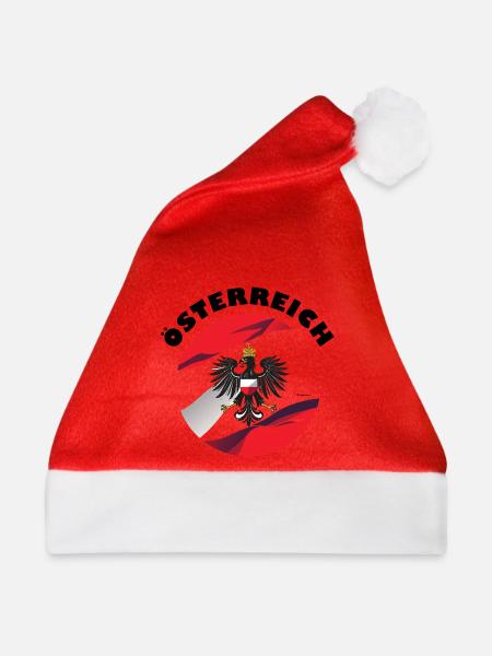 Österreich Fahne - Weihnachtsmütze - Rot