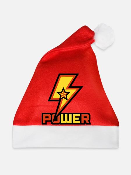 Power Blitz Stern Logo - Weihnachtsmütze - Rot