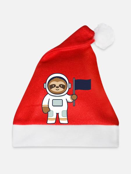 Weltraum Sloth Abenteuer - Weihnachtsmütze - Rot