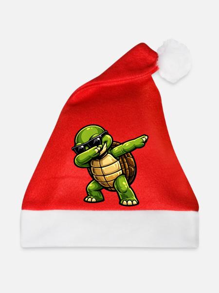 Dabbing Schildkröte - Weihnachtsmütze - Rot