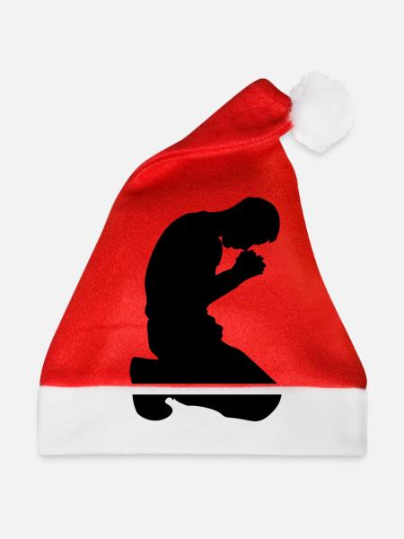 Prayer Silhouette - Weihnachtsmütze - Rot