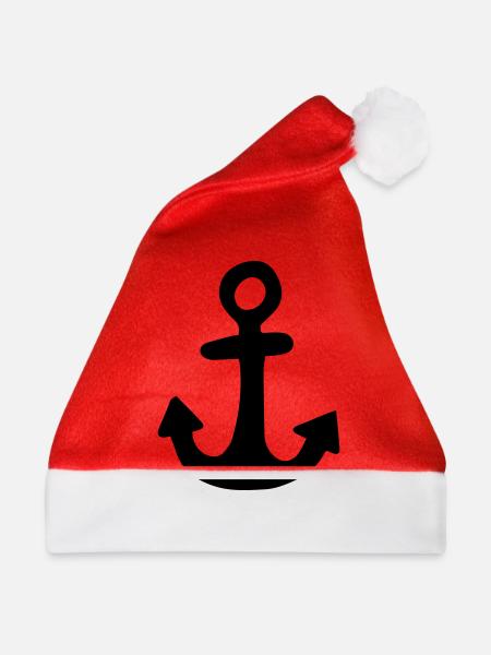 Anker,Schiffsanker,Seemann,Schiff,Boot,Seefahrt, - Weihnachtsmütze - Rot