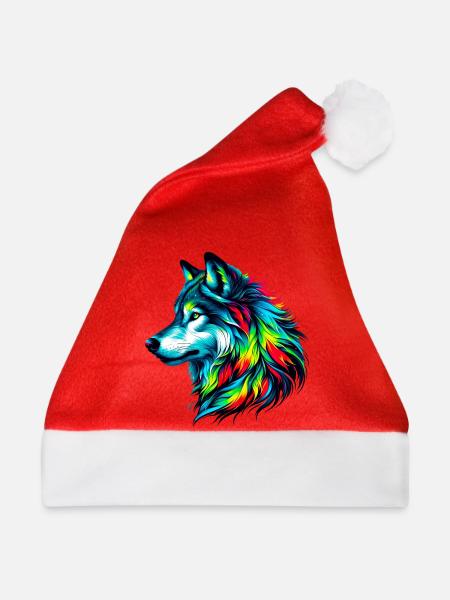 Wolf - Weihnachtsmütze - Rot