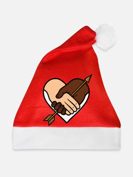 Liebe ohne Grenzen - Weihnachtsmütze - Rot