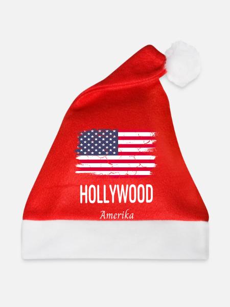 Hollywood - Weihnachtsmütze - Rot - Vorne