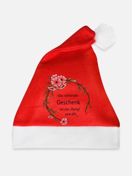 Hibiskus Blütenring  - Weihnachtsmütze - Rot
