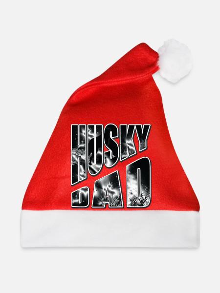 Husky Dad Nebelstern - Weihnachtsmütze - Rot