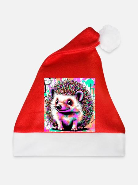 Igel - Weihnachtsmütze - Rot