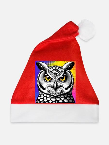 Eule - Weihnachtsmütze - Rot