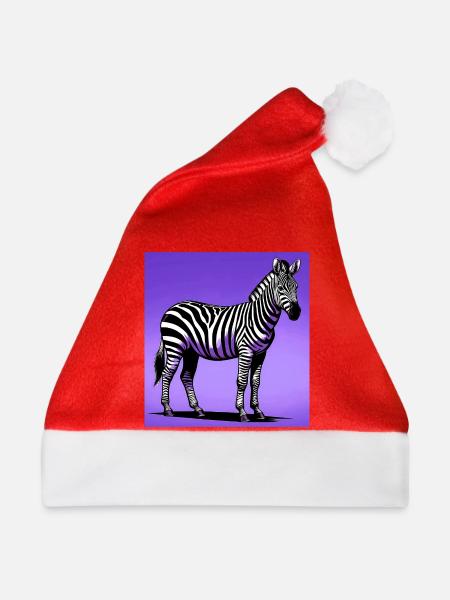 Zebra - Weihnachtsmütze - Rot