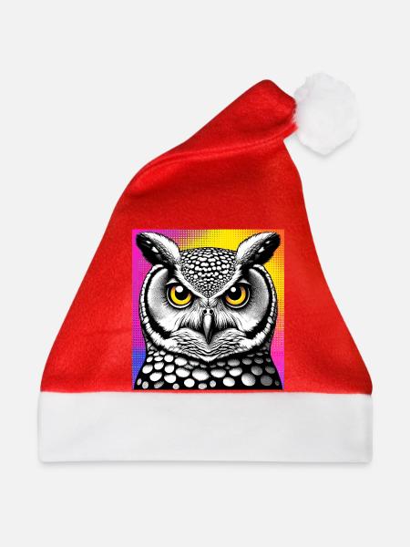 Eule - Weihnachtsmütze - Rot