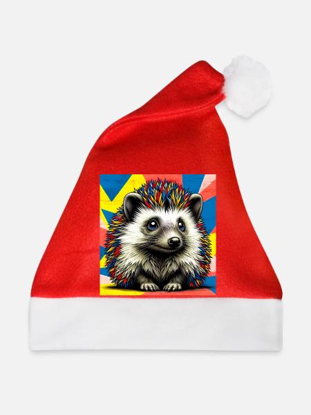 Igel - Weihnachtsmütze - Rot
