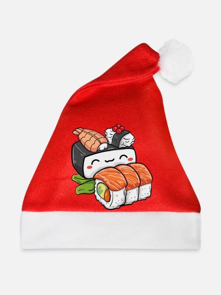 Kawaii Sushi - Weihnachtsmütze - Rot