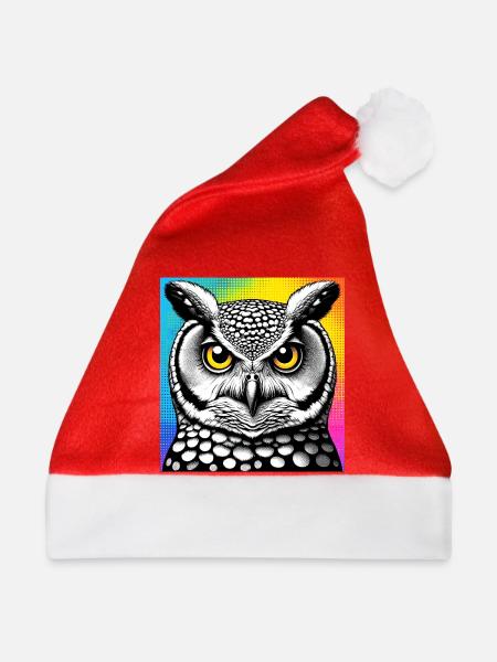Eule - Weihnachtsmütze - Rot