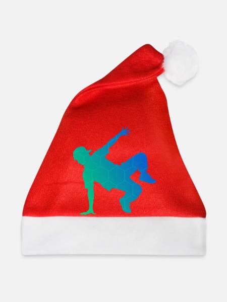Geschenkidee für einen Breakdancer mit Streetdance - Weihnachtsmütze - Rot