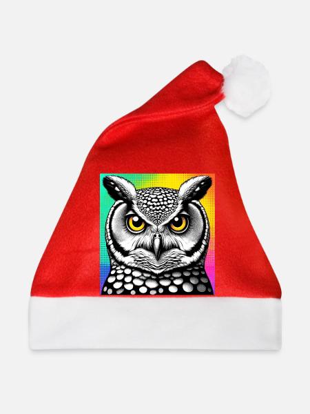 Eule - Weihnachtsmütze - Rot