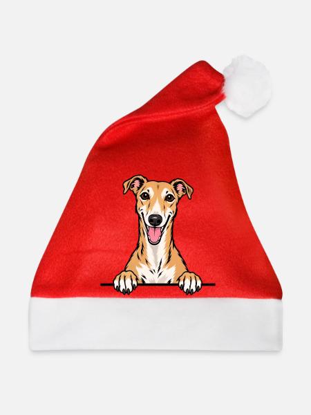 Greyhound - Weihnachtsmütze - Rot