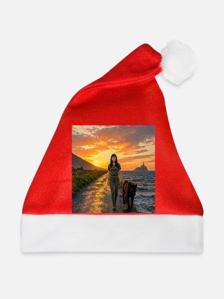 Beißer mit Panther - Weihnachtsmütze - Rot
