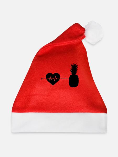 Ananas Herzschlag - Weihnachtsmütze - Rot
