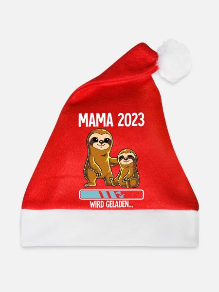 Werdende Mama 2023 - Weihnachtsmütze - Rot