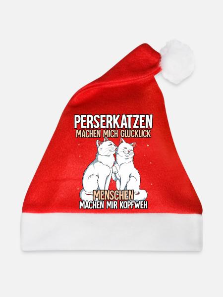 Perserkatzen - Weihnachtsmütze - Rot