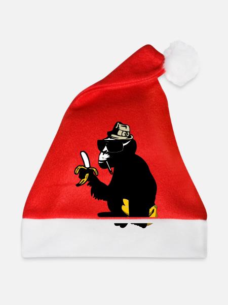 gorilla - Weihnachtsmütze - Rot